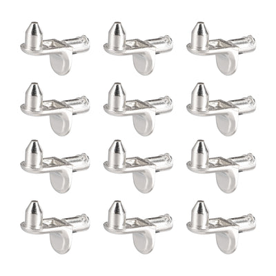 Harfington Uxcell Shelf Support Peg,5mm L-Shaped Support, Furniture Cabinet Shelf,Bracket Pegs with Pin,for Kitchen Furniture Book Shelves Supplies,Silver Tone 80pcs