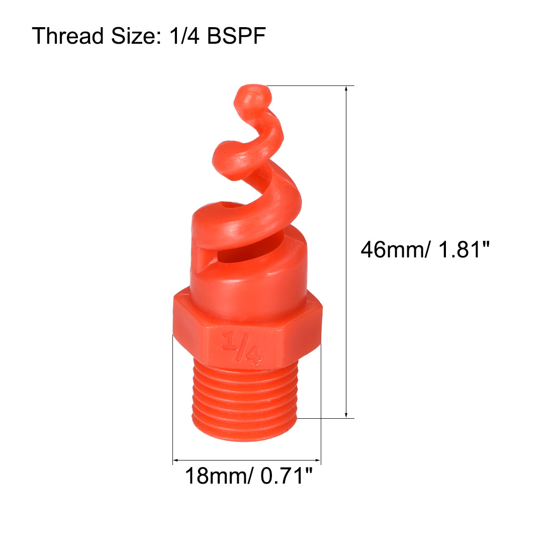 Uxcell Uxcell Spiral Cone Atomization Nozzle, 3/4BSPF PP  Sprinkler , 10 Pcs