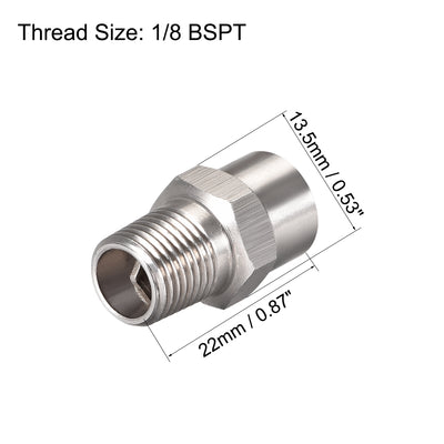 Harfington Uxcell Voll Kegelform Sprühspitze Weitwinkel Sprühgerät Düse Edelstahl 1/8BSPT Gewinde