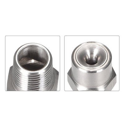 Harfington Uxcell Full Cone  Tip, 1/8BSPT Stainless Steel Wide Angle Nozzle, 2 Pcs