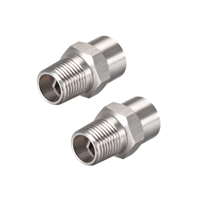 Harfington Uxcell Full Cone  Tip, 1/8BSPT Stainless Steel Wide Angle Nozzle, 2 Pcs