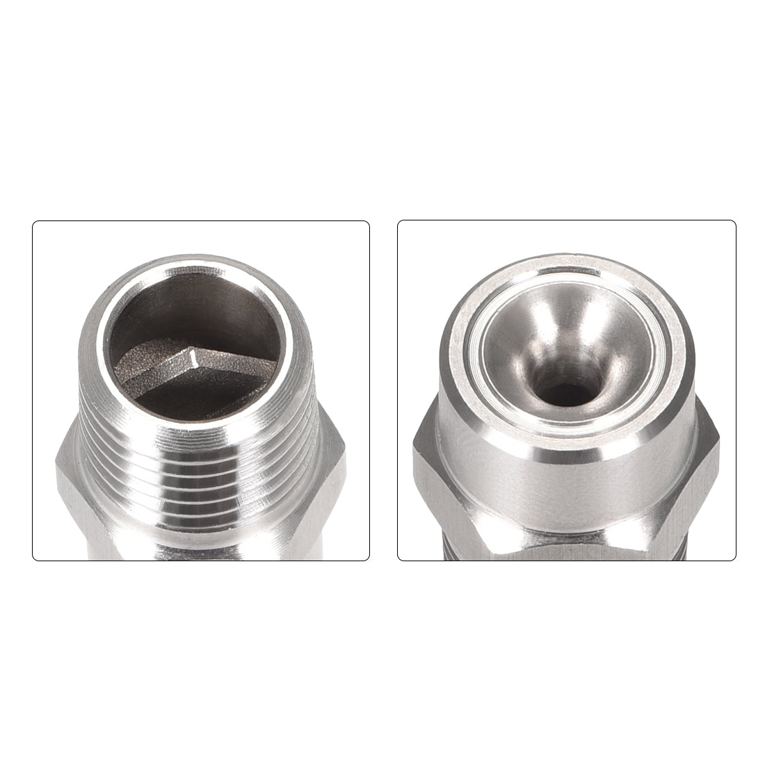 uxcell Uxcell Full Cone  Tip, 1/4BSPT Stainless Steel Wide Angle Nozzle