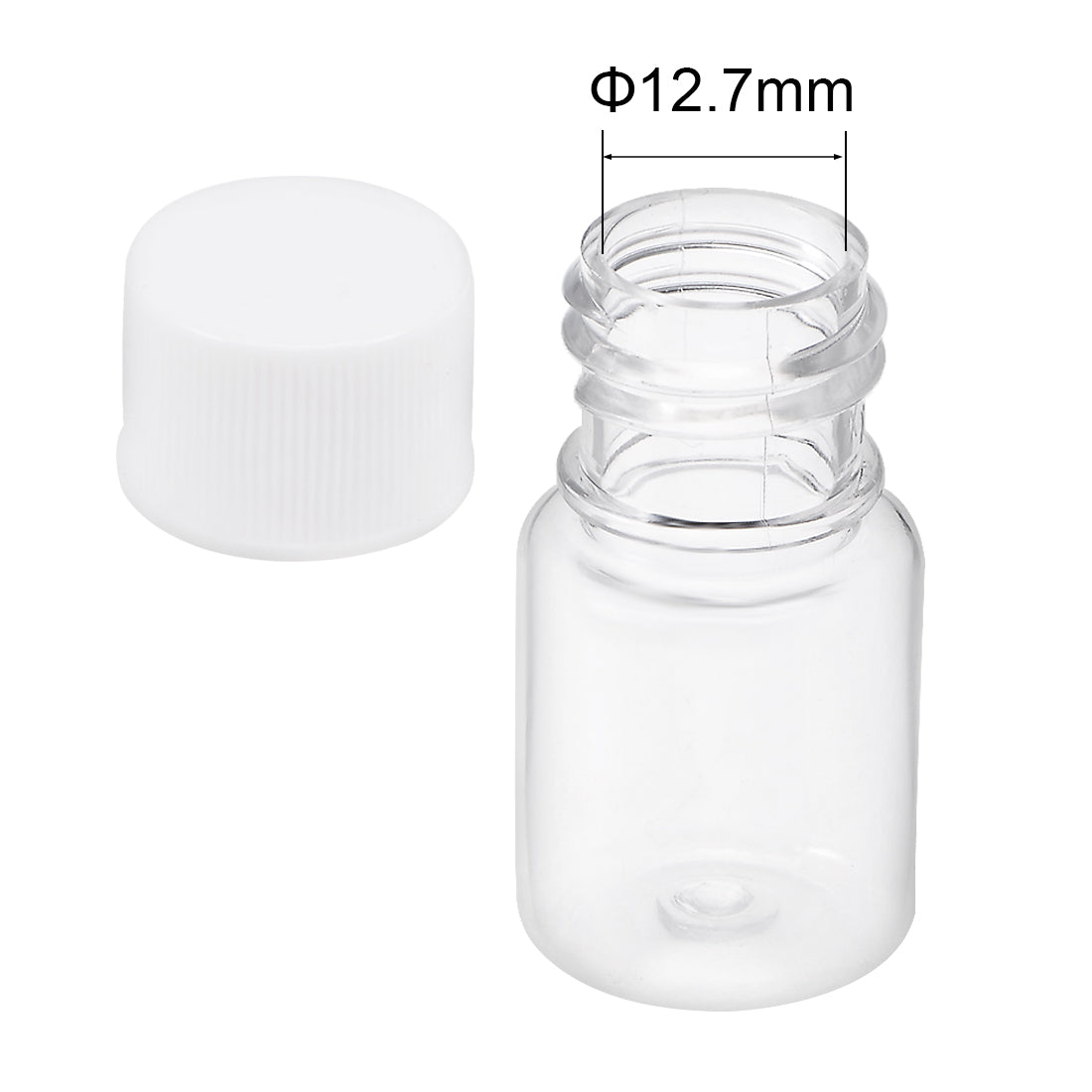 uxcell Uxcell 10Stk.Labor Chemisch Kunststoff Reagenzflasche 5ml Vorratsbehälter Transparent