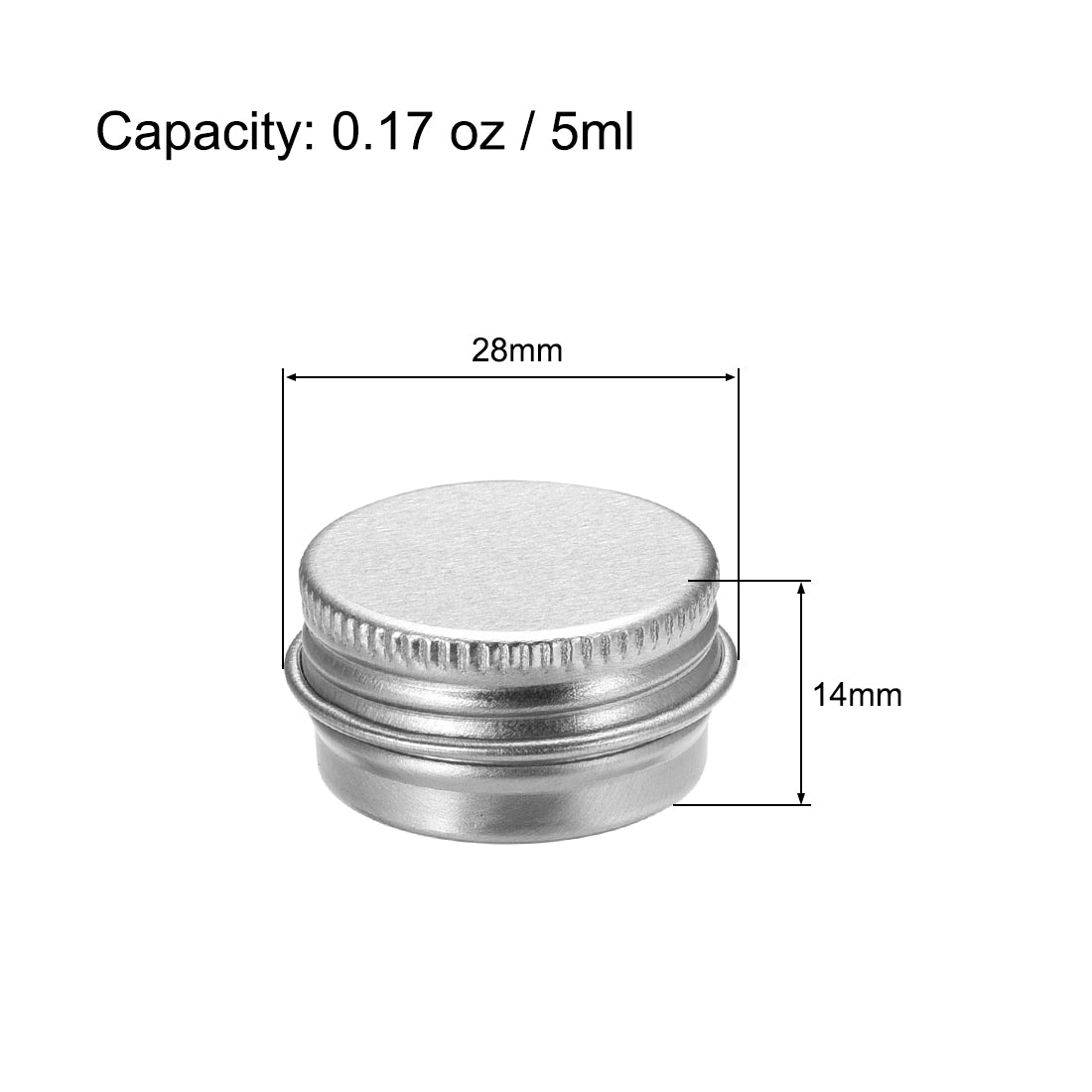 uxcell Uxcell 12 Stk. Metalldose Runde Aluminium Dosen Blechdose Schraubverschluss 0,17 oz 5ml