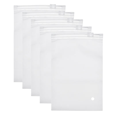 Harfington Uxcell Poly Bags 6" x 4" 3 Mil Clear Plastic Resealable  Seal per 50pcs