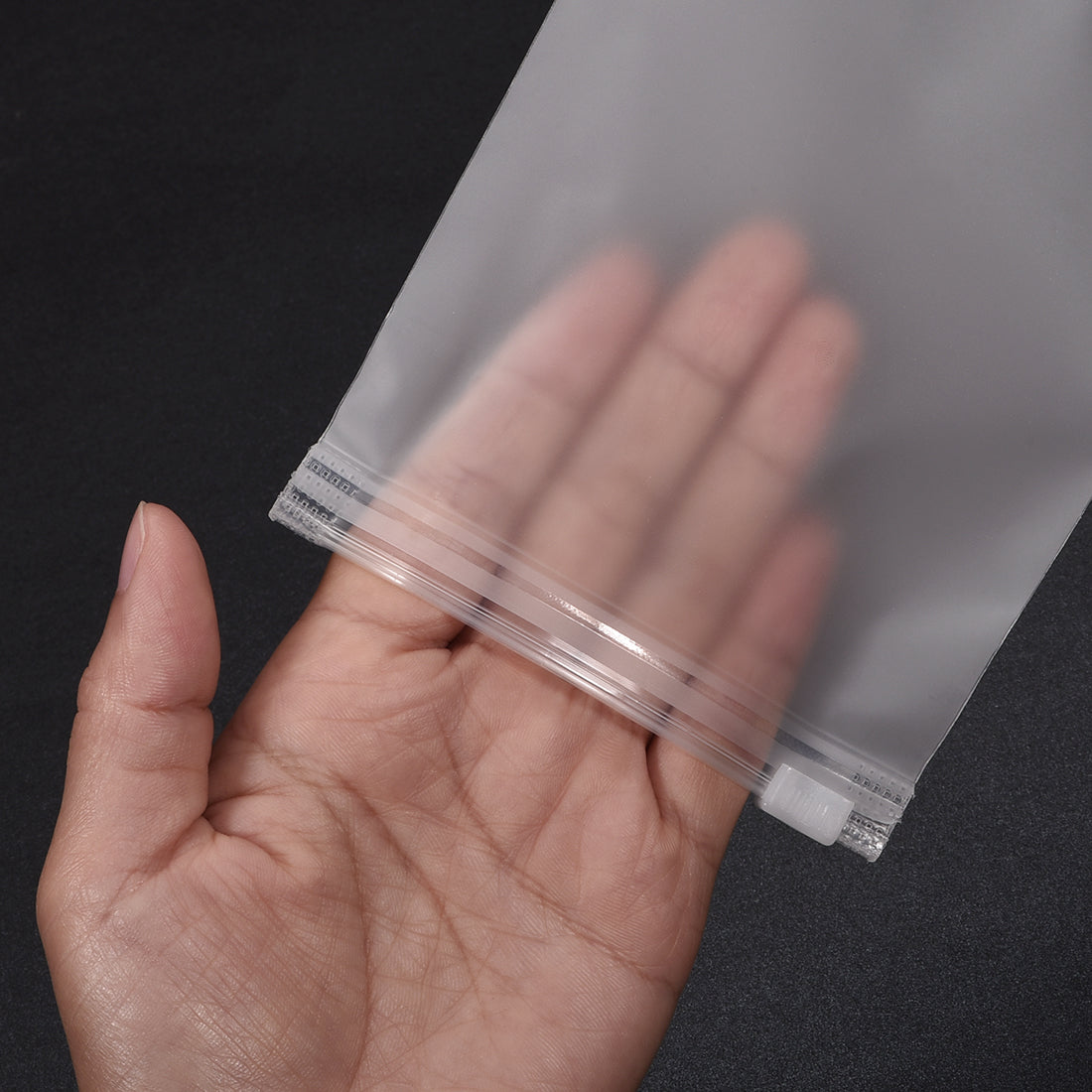 uxcell Uxcell Zipper Reclosable CPE Bags, Semi Transparent Reclosable Zip Storage Bags, 10" x 6.5" - 50pcs