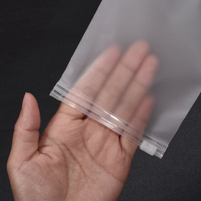 Harfington Uxcell Zipper Reclosable CPE Bags, Semi Transparent Reclosable Zip Storage Bags, 10" x 6.5" - 50pcs