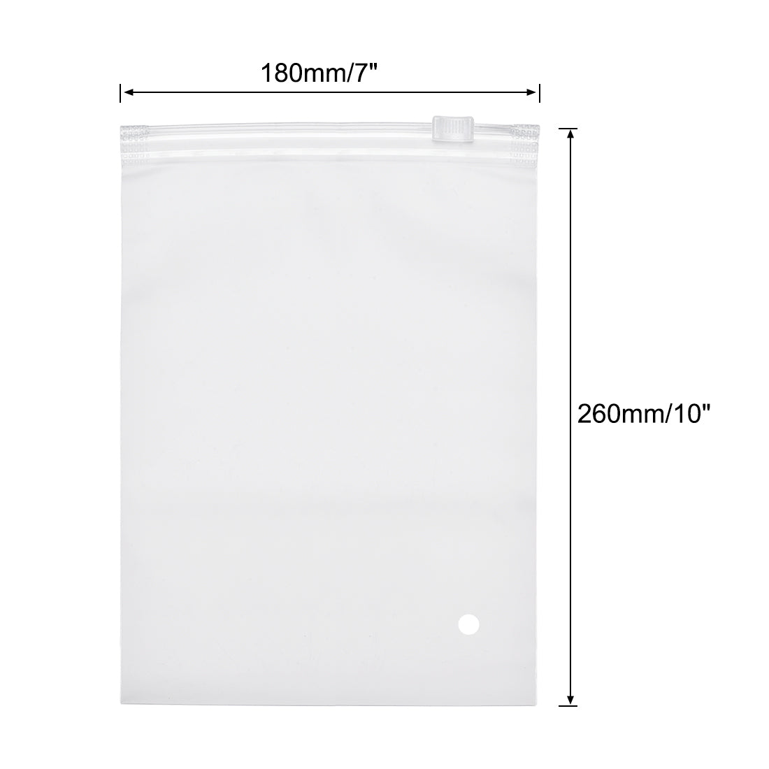 uxcell Uxcell Zipper Reclosable CPE Bags, Semi Transparent Reclosable Zip Storage Bags, 10" x 7" - 50pcs