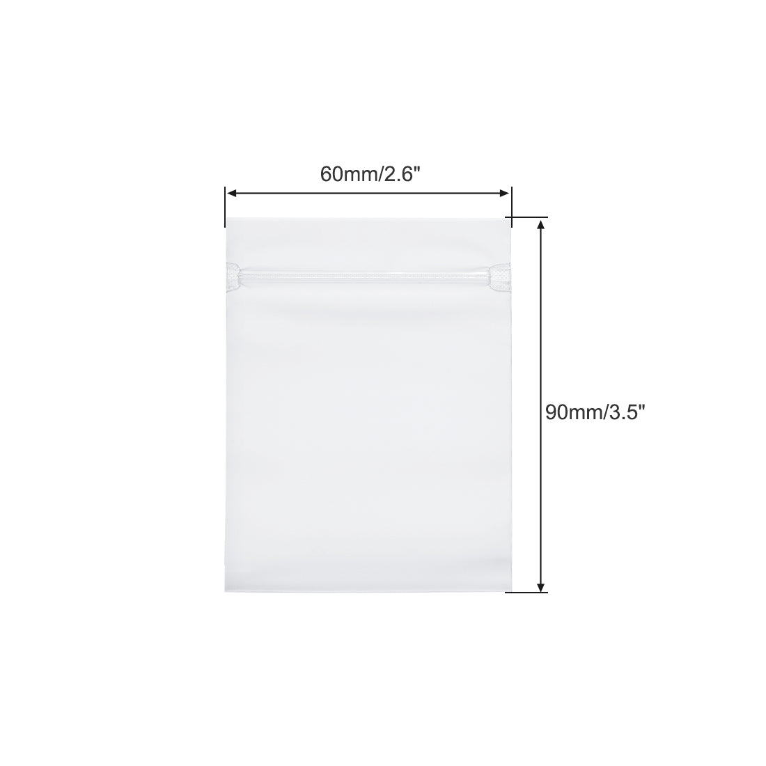 uxcell Uxcell Reclosable Storage Bag, Self Sealing CPE Bag, Semi Transparent Bags for jewelry, craft supplies and Small Parts 50pcs 3.5x2.5 inches (90x60mm)