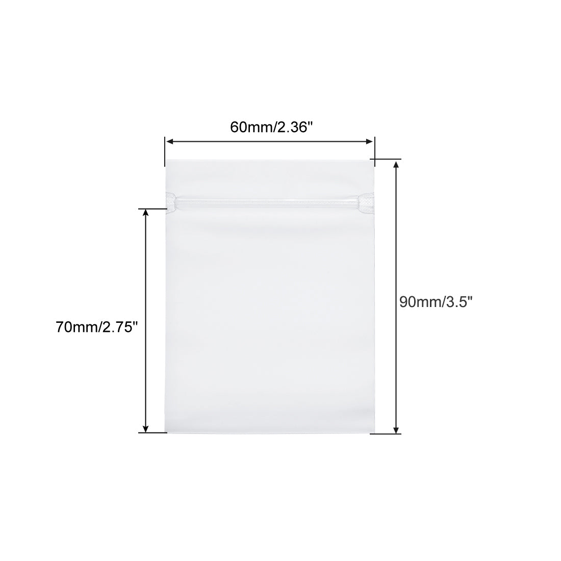 uxcell Uxcell Reclosable Storage Bag, Self Sealing CPE Bag, Semi Transparent Bags for jewelry, craft supplies and Small Parts 150pcs 3.5x2.5 inches (94x60mm)