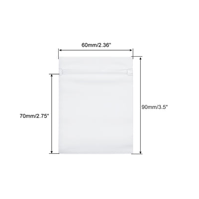 Harfington Uxcell Reclosable Storage Bag, Self Sealing CPE Bag, Semi Transparent Bags for jewelry, craft supplies and Small Parts 150pcs 3.5x2.5 inches (94x60mm)