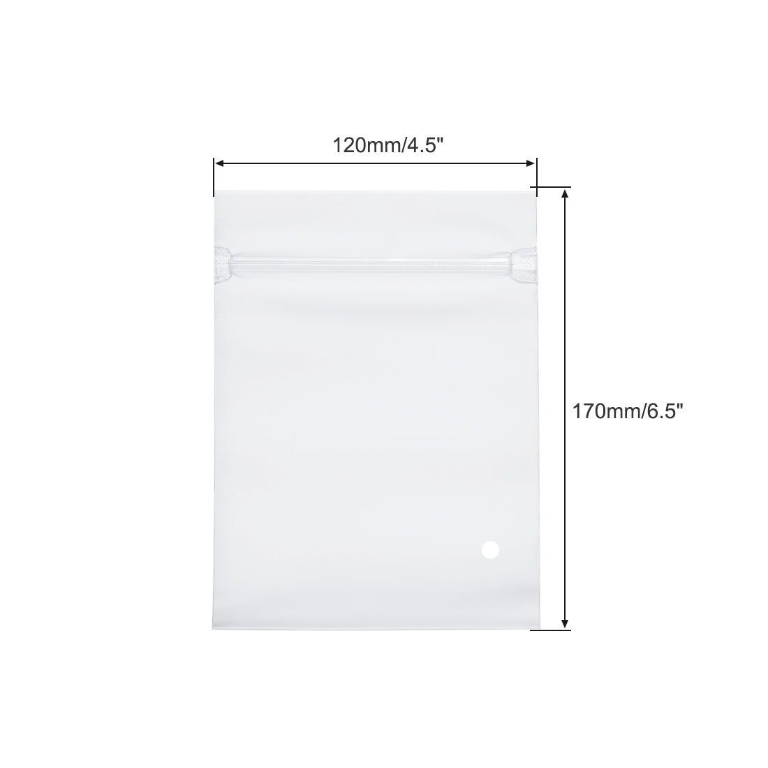 uxcell Uxcell Reclosable Storage Bags, Self Sealing CPE Bag, Semi Transparent Bags for jewelry, craft supplies and Small Parts 50pcs 6.5x4.5 inches (170x120mm)