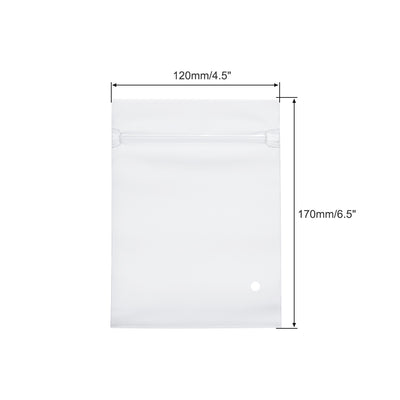 Harfington Uxcell Reclosable Storage Bags, Self Sealing CPE Bag, Semi Transparent Bags for jewelry, craft supplies and Small Parts 50pcs 6.5x4.5 inches (170x120mm)