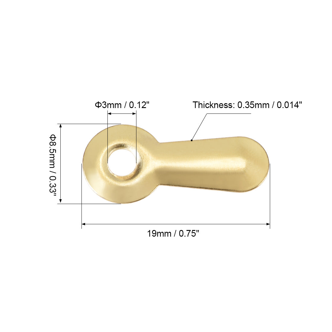 uxcell Uxcell 20Stk.Rahmendrehknopf 3/4" Metall geriffelt mit Schrauben (Golden)