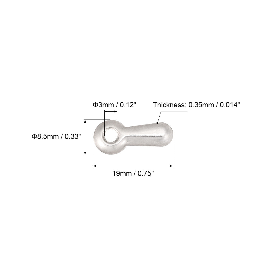 uxcell Uxcell 100Stk.Rahmendrehknopf 3/4" Kunststoff flach mit Schrauben (Silber)