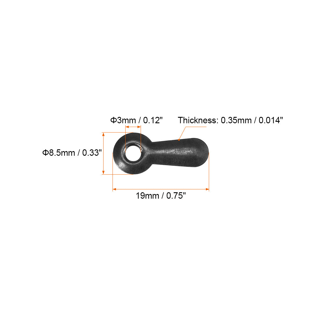 uxcell Uxcell 20Stk.Rahmendrehknopf 3/4" Metall geriffelt mit Schrauben (Schwarz)