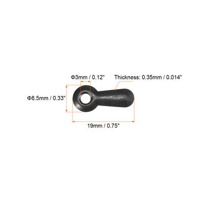 Harfington Uxcell 20Stk.Rahmendrehknopf 3/4" Metall geriffelt mit Schrauben (Schwarz)