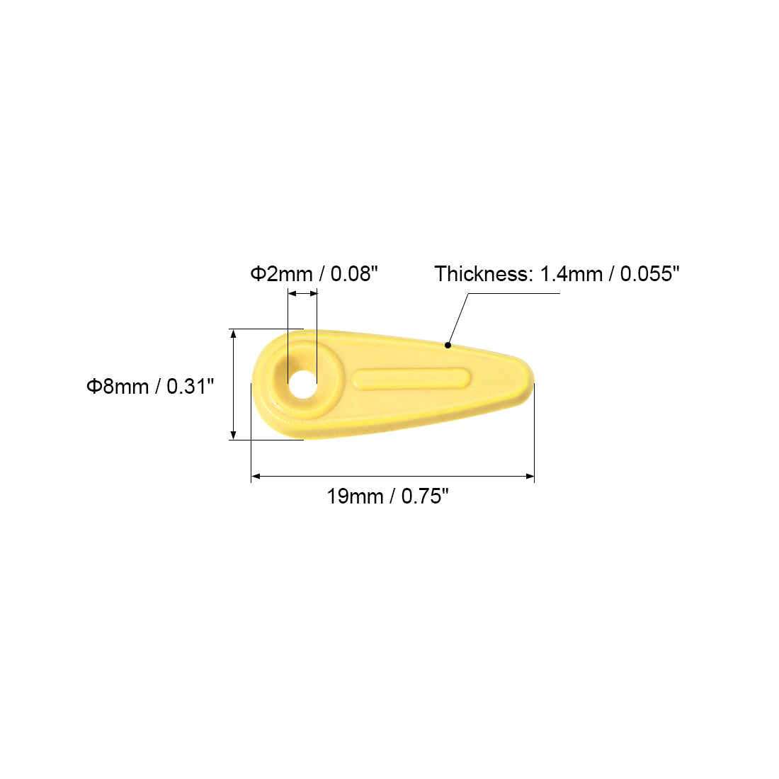 uxcell Uxcell 20Stk.Rahmendrehknopf 3/4" Kunststoff-Anzeigeform mit Schrauben (Gelb)