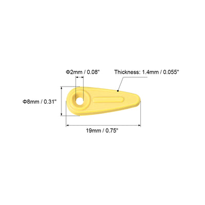 Harfington Uxcell Frame Turn Button, 3/4" Plastic Indicator Shape with Screws for Hanging Pictures, 20 Pcs (Yellow)