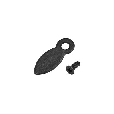 Harfington Uxcell Frame Turn Button, 3/4" Plastic Drop Shape with Screws for Hanging Pictures, 30 Pcs (Black)
