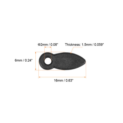 Harfington Uxcell 20Stk.Rahmendrehknopf 3/5" Kunststoff Tropfenform mit Schrauben (Schwarz)