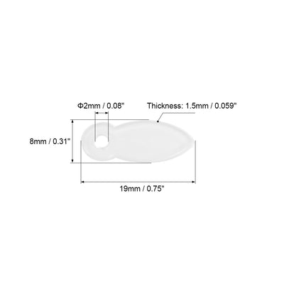 Harfington Uxcell 30Stk.Rahmendrehknopf 3/4" Kunststofftropfenform mit Schrauben (Klar)