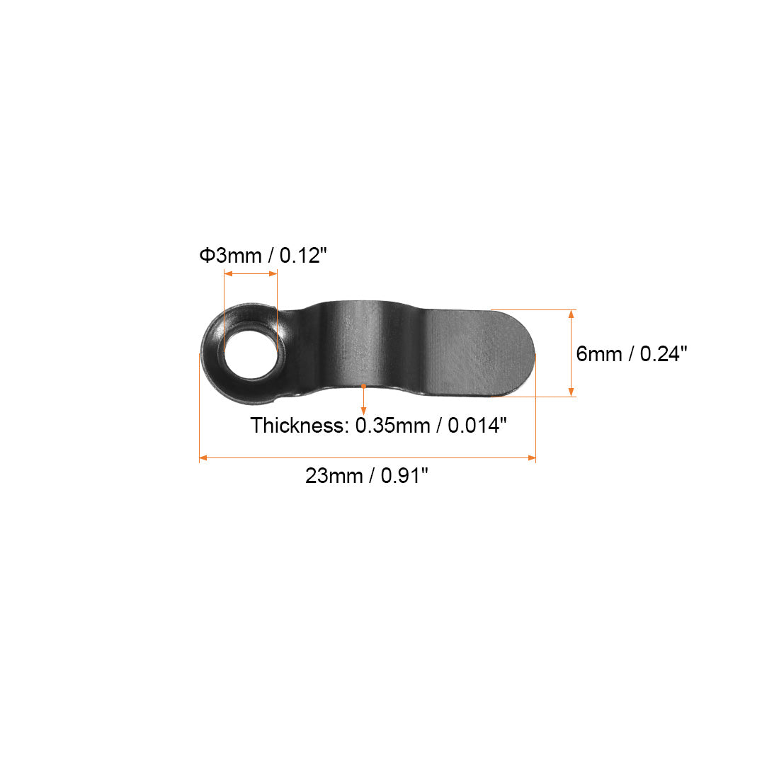 uxcell Uxcell 20Stk.Rahmendrehknopf 9/10" Metallbogenform mit Schrauben (Schwarz)