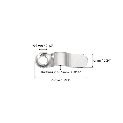 Harfington Uxcell 20Stk.Rahmendrehknopf 9/10" Metallbogenform mit Schrauben (silber)