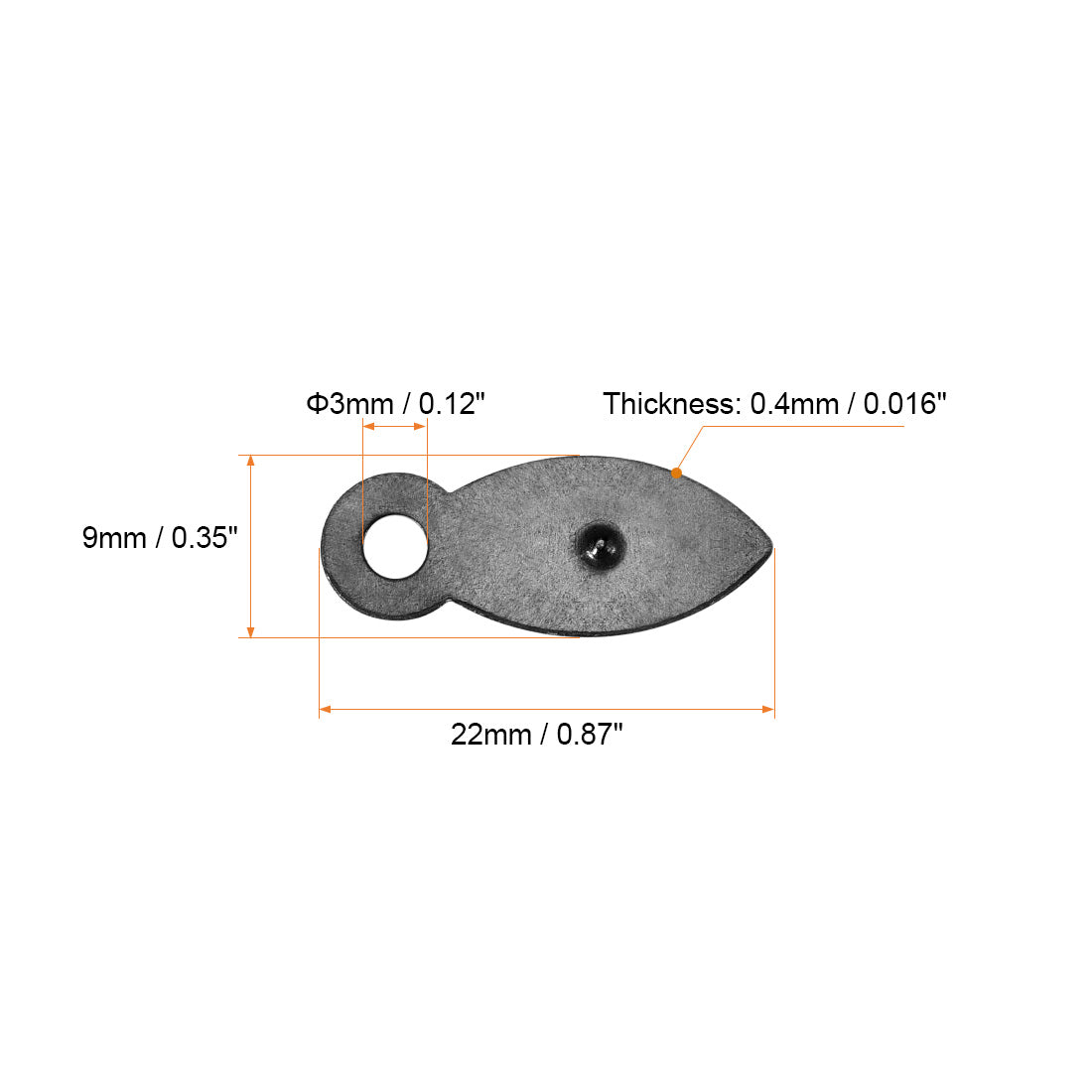 uxcell Uxcell 30Stk.Rahmendrehknopf 7/8" Metall flach mit Schrauben (Schwarz)