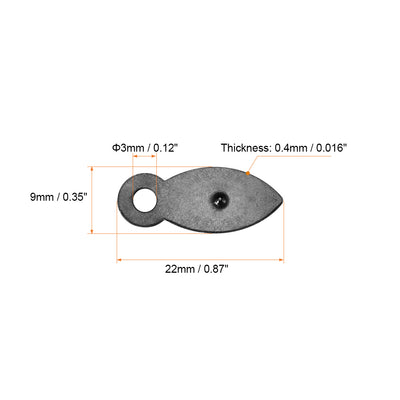 Harfington Uxcell 30Stk.Rahmendrehknopf 7/8" Metall flach mit Schrauben (Schwarz)