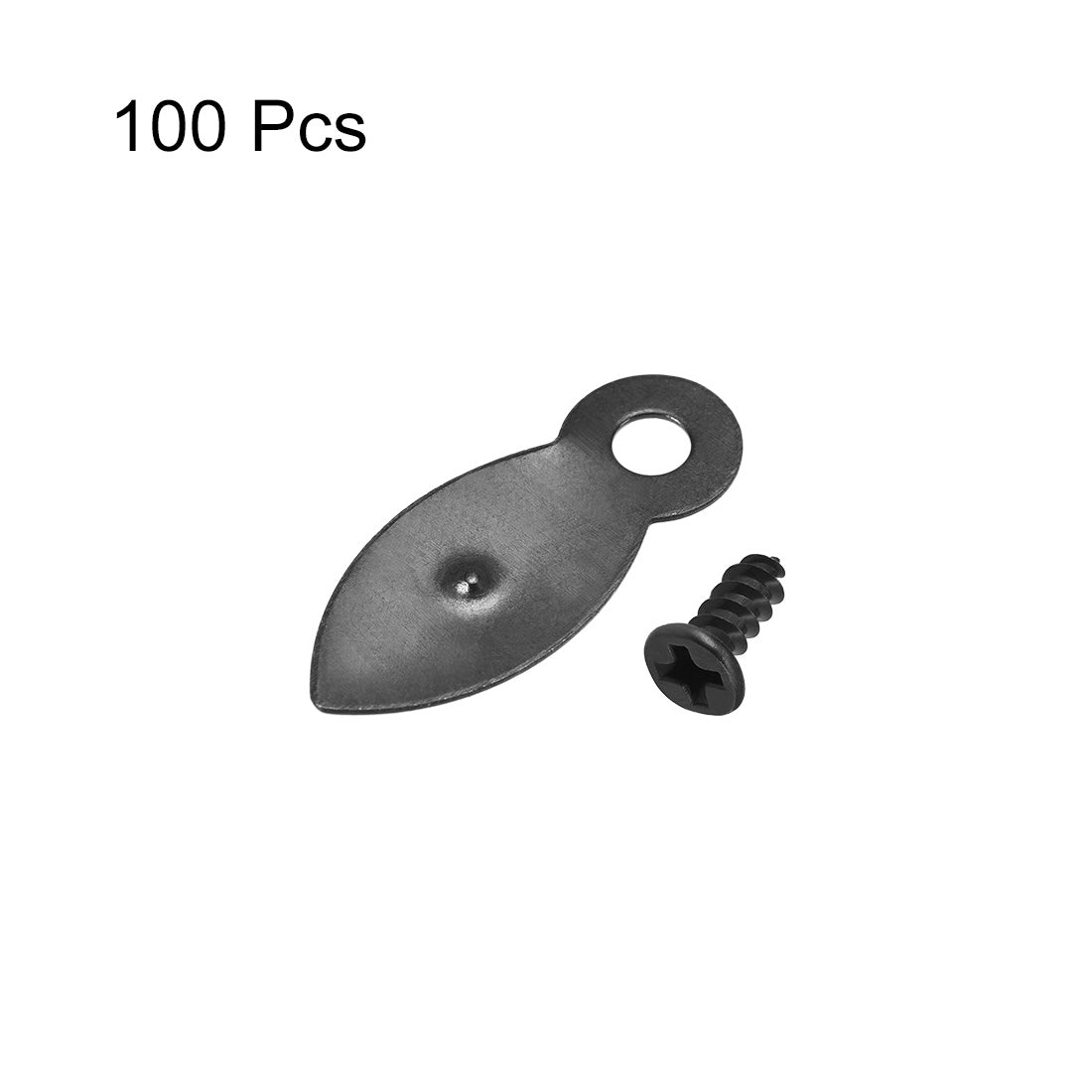 uxcell Uxcell 100Stk.Rahmendrehknopf 7/8" Metall flach mit Schrauben (Schwarz)