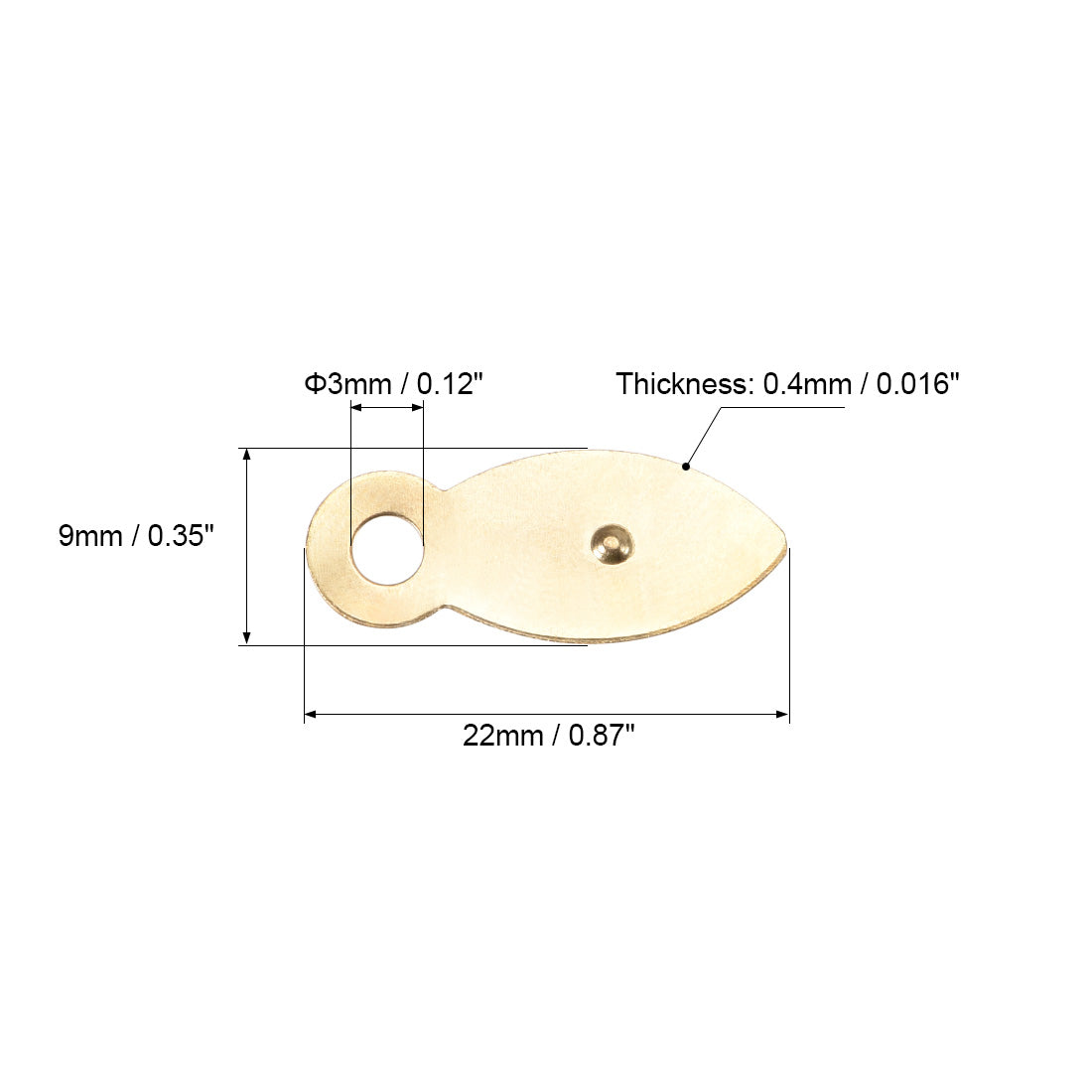 uxcell Uxcell 30Stk.Rahmendrehknopf 7/8" Metall flach mit Schrauben (Golden)