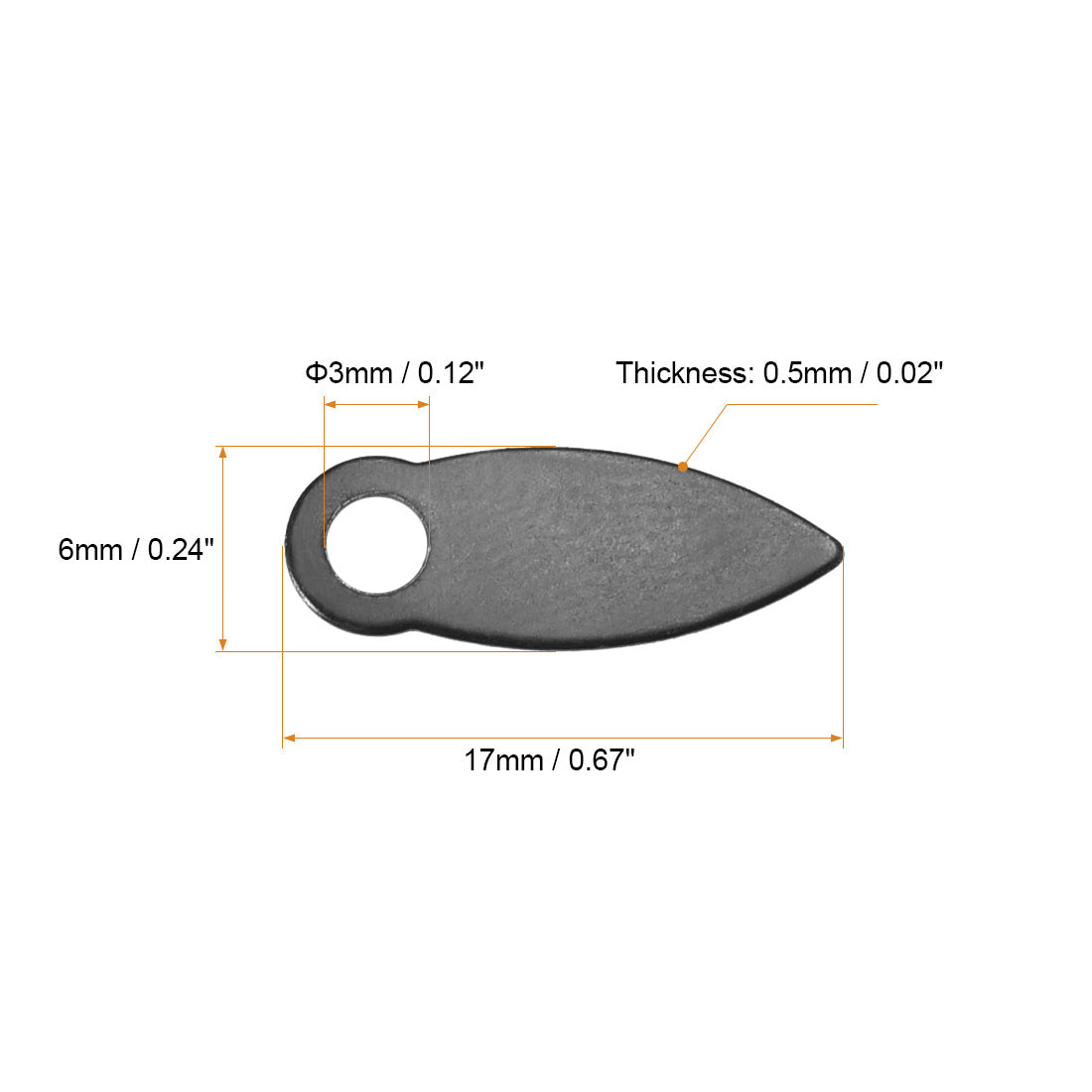 uxcell Uxcell 50Stk.Rahmendrehknopf 3/5" Metall flach mit Schrauben (Schwarz)