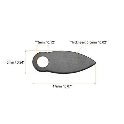 Harfington Uxcell 50Stk.Rahmendrehknopf 3/5" Metall flach mit Schrauben (Schwarz)