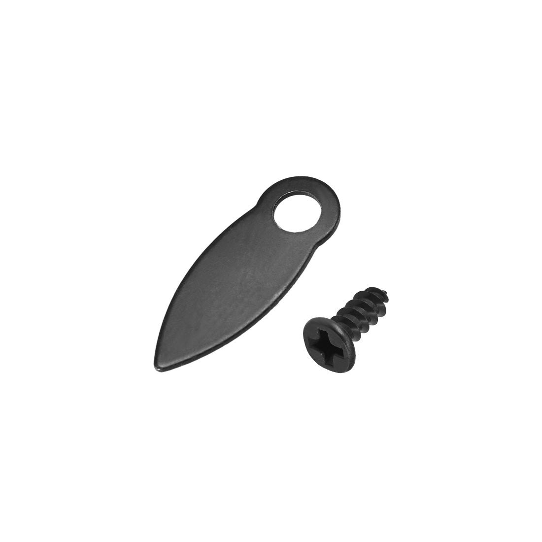 uxcell Uxcell 50Stk.Rahmendrehknopf 3/5" Metall flach mit Schrauben (Schwarz)