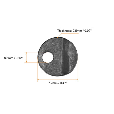 Harfington Uxcell 30Stk.Rahmendrehknopf 1/2" Metall flach mit Schrauben (Schwarz)