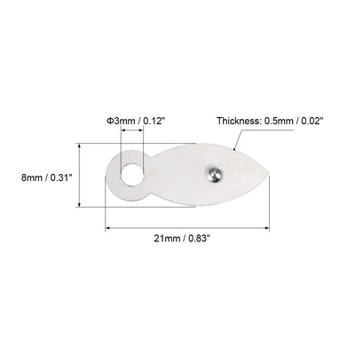 Harfington Uxcell 50Stk.Rahmendrehknopf 4/5" Metall flach mit Schrauben (Silber)