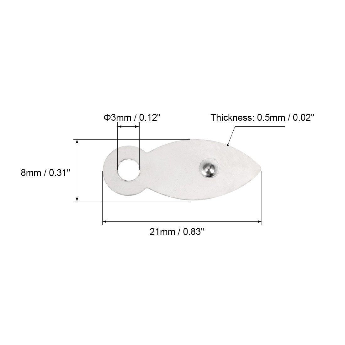 uxcell Uxcell 50Stk.Rahmendrehknopf 4/5" Metall flach mit Schrauben (Silber)