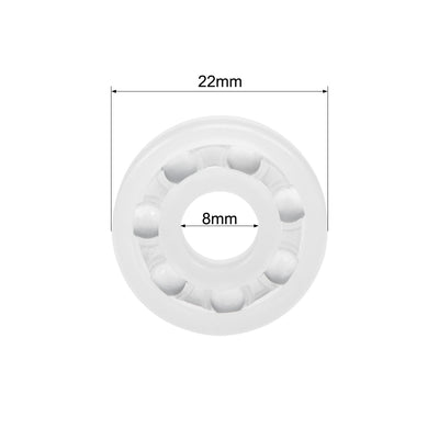 Harfington Uxcell 608 PP Kunststofflager 8x22x7mm Glaskugelkäfig aus Nylon