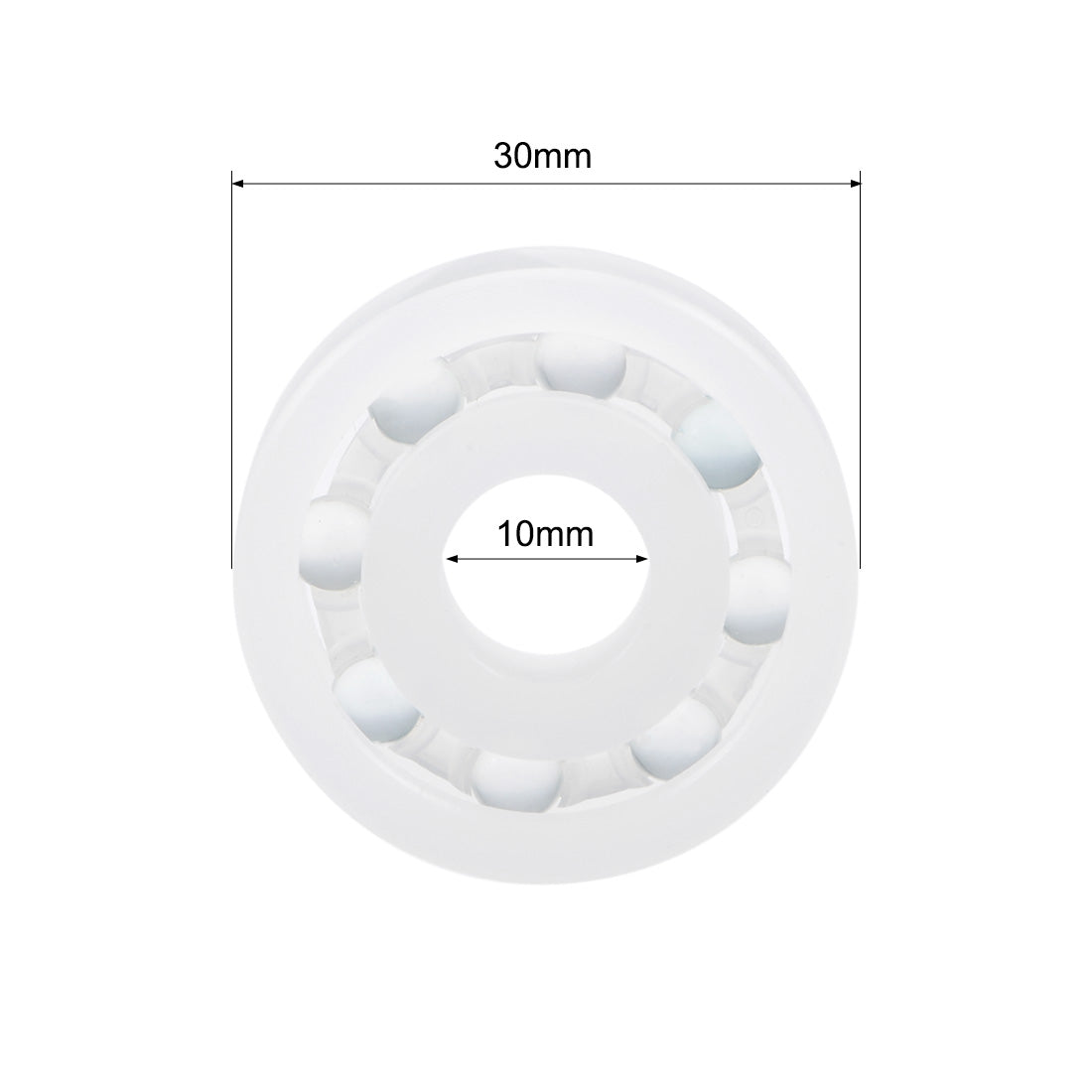 uxcell Uxcell 6200 PP Kunststofflager 10x30x9mm Glaskugelkäfig aus Nylon