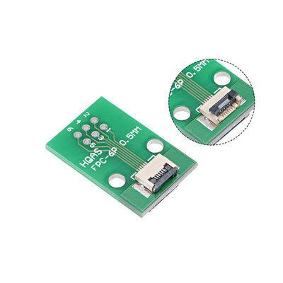 Harfington Uxcell FFC FPC 6 Pin 0.5mm 1mm Pitch to DIP 2.0mm PCB Converter Board Couple Extend Adapter