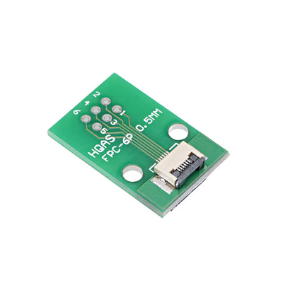 Harfington Uxcell FFC FPC 6 Pin 0.5mm 1mm Pitch to DIP 2.0mm PCB Converter Board Couple Extend Adapter