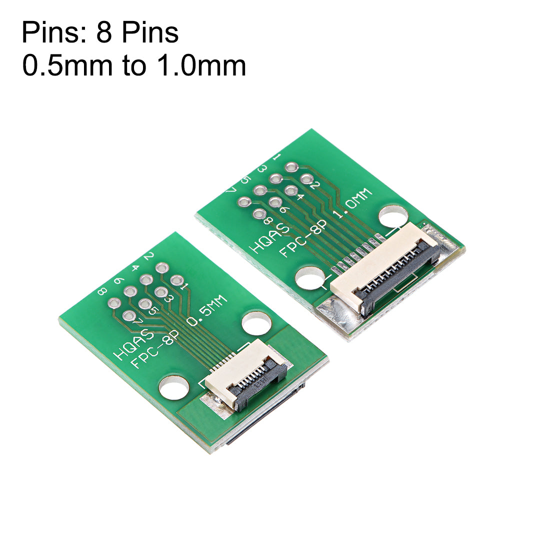 uxcell Uxcell FFC FPC 8 Pin 0.5mm 1mm Pitch to DIP 2.0mm PCB Converter Board Couple Extend Adapter