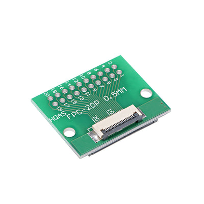 Harfington Uxcell FFC FPC 20 Pin 0.5mm 1mm Pitch to DIP 2.0mm PCB Converter Board Couple Extend Adapter