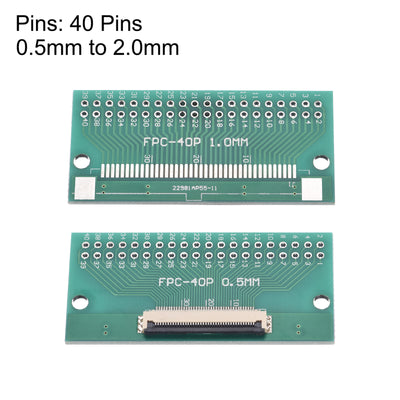 Harfington Uxcell FFC FPC 40 Pin 0.5mm Pitch to DIP 2.0mm PCB Converter Board Couple Extend Adapter