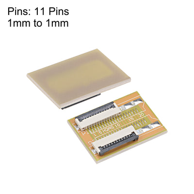 Harfington Uxcell 1.0mm Pitch 11 Pin to 11 Pin Extension Connector Aapter for FFC FPC Cable Extend ZIP HDD