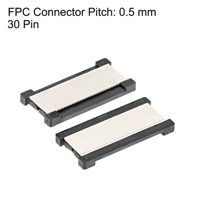 Harfington Uxcell 0,5mm Abstand 30-poliger bis 50-poliger Verlängerungsanschlussadapter FFC-FPC-Kabelverlängerung ZIF HDD 3Stuck