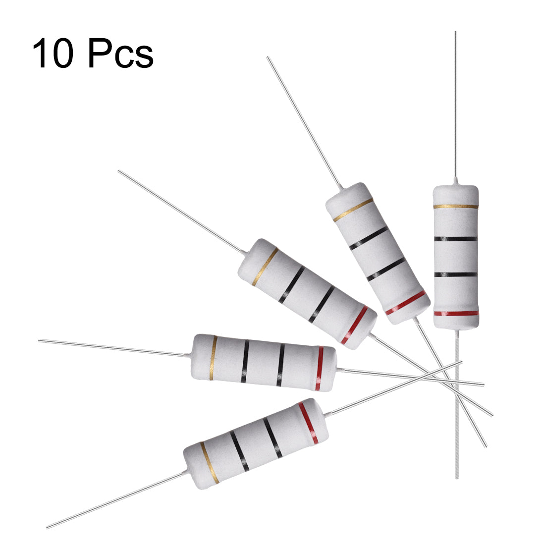 uxcell Uxcell 10Pcs 5W 5 Watt Metal Oxide Film Resistor Lead 20 Ohm ±5% Tolerance