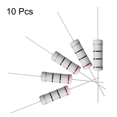 Harfington Uxcell 10Pcs 5W 5 Watt Metal Oxide Film Resistor Lead 20 Ohm ±5% Tolerance