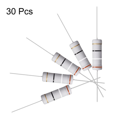 Harfington Uxcell 30Pcs 5W 5 Watt Metal Oxide Film Resistor Lead 39 Ohm ±5% Tolerance